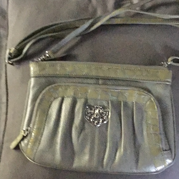 Vintage Brighton Crossbody Bag Silver 